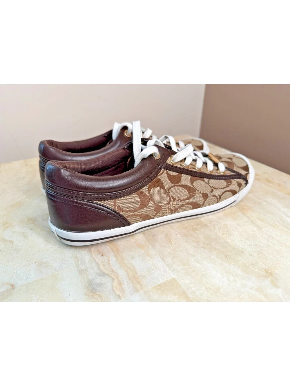 Coach Francesca A5209 Signature C Jacquard Sneakers Size 10B